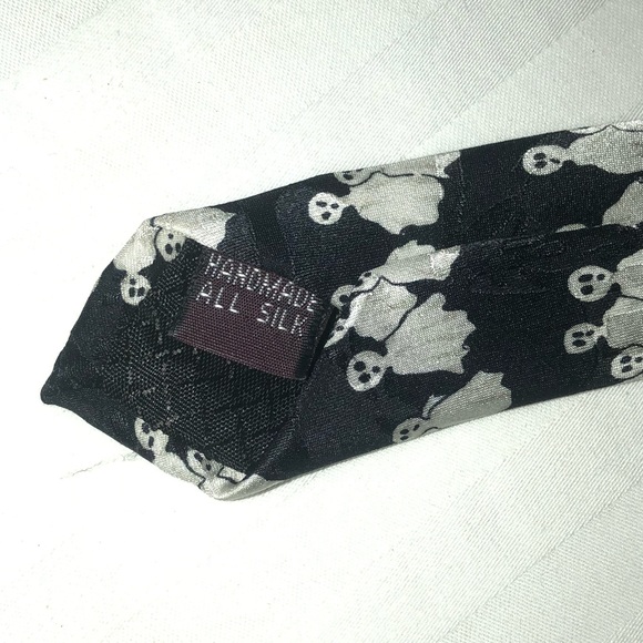 Vintage Museum Artifacts Ghost Halloween Tie - Picture 5 of 5